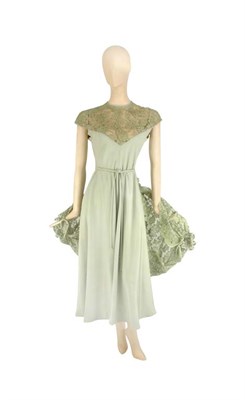 Lot 100 - Kleibacker Eau de Nil Dress and Shrug American,...