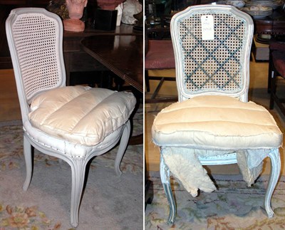 Lot 307 - Set of Four Louis XV Style Painted Side Chairs