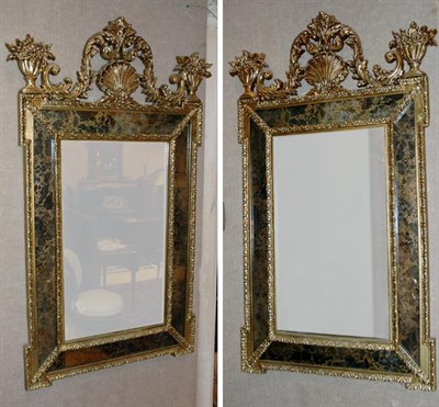 Lot 1136 - Pair of Rococo Style Gilt Mirrors Height 51...