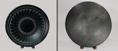 Lot 2218 - San Ildefonso Blackware Pottery Plate Maria...