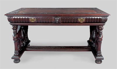 Lot 3166 - Renaissance Revival Mahogany Library Table...