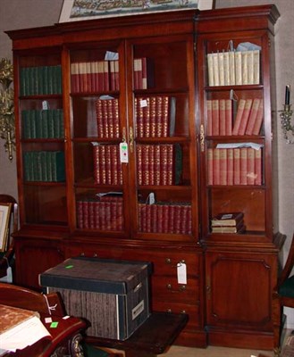 Lot 395 - Georgian Style Mahogany Breakfront Height 6...