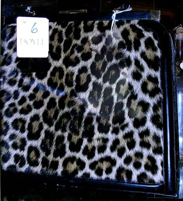 Lot 420A - Stenciled Animal Print Handbag 12x 15 x 4...