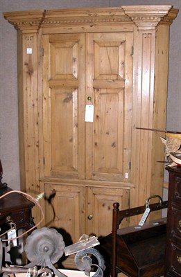 Lot 158 - Provincial Pine Corner Cabinet Height 6 feet 8...