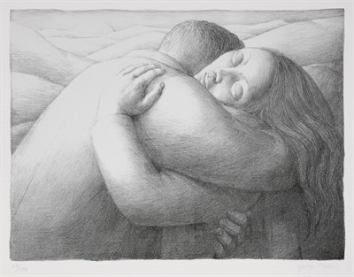 Lot 2292 - George Tooker LOVERS Lithograph, 1982, signed...