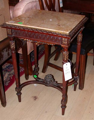 Lot 508 - Louis XVI Style Marble Top Mahogany Table...