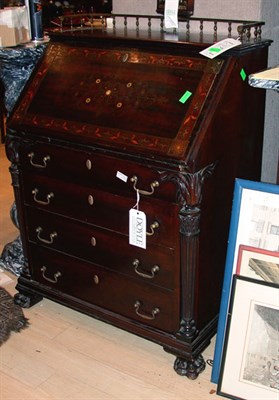 Lot 433 - Edwardian Inlaid Mahogany Slant Front Desk...