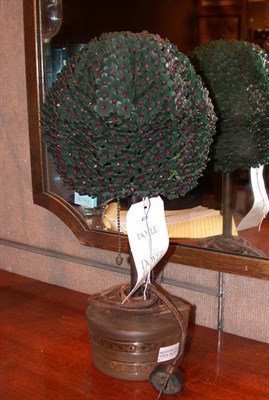 Lot 450 - Czechoslovakian Glass Bead Topiary-Form Lamp...