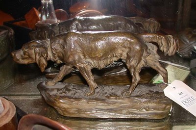 Lot 442 - Austrian Bronze Figure of Pointer Stamped...
