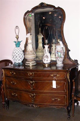 Lot 282 - Victorian Style Rosewood Dresser and Mirror...