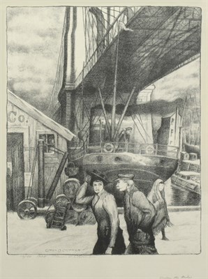 Lot 2176 - Glenn O. Coleman UNDER THE BRIDGE Lithograph,...