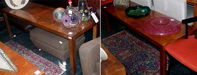 Lot 278 - Set of Two Burl-Wood Parson Tables By...