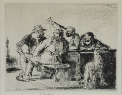 Lot 2147 - Edmund Blampied POLITICS Drypoint, 1925,...