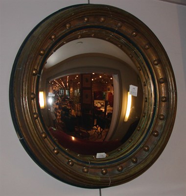 Lot 478 - Georgian Gilt-Wood Convex Mirror Diameter 28...