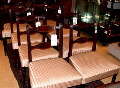Lot 1358 - Set of Eight Georgian Style Mahogany Dining...