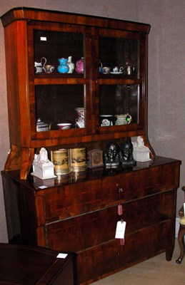 Lot 331 - Biedermeier Walnut Cabinet on Chest Height 6...