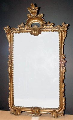 Lot 3547 - Rococo Style Parcel Gilt-Wood Mirror Height 38...