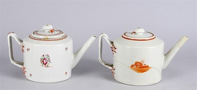 Lot 4212 - Two Chinese Export Porcelain Teapots Qianlong,...