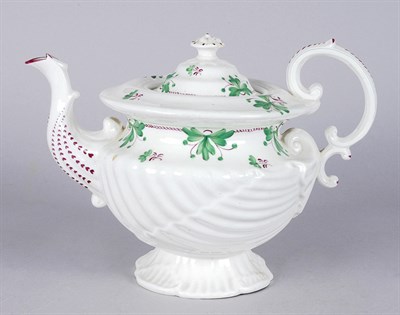 Lot 4213 - English Porcelain Teapot 19th Century Height 8...