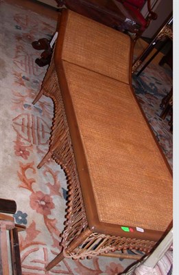 Lot 1296 - Wicker Lounge Chaise Circa 1890 Length 6 feet...