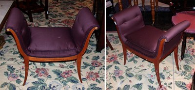 Lot 1153 - Pair of Biedermeier Style Upholstered...