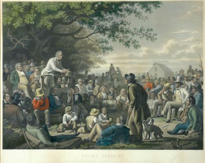 Lot 3088 - After George Caleb Bingham STUMP SPEAKING (B....