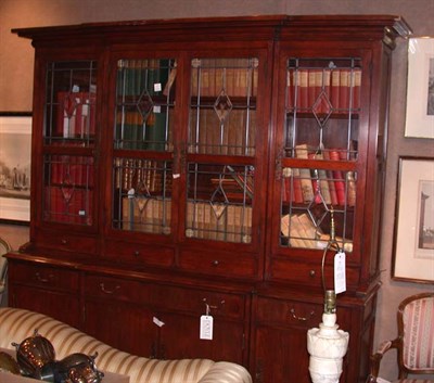 Lot 511 - Georgian Style Mahogany Breakfront Height 7...