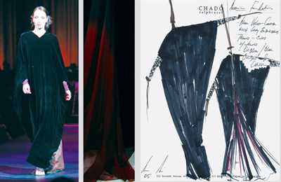 Lot 25 - Ralph Rucci Couture Black Velvet Caftan...