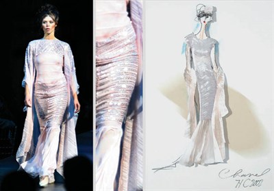 Lot 2 - Karl Lagerfeld for Chanel Couture Embroidered...