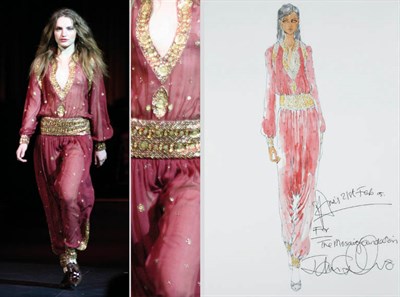 Lot 3 - Galliano for Dior Couture Embroidered Harem...