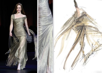 Lot 27 - Donna Karan Metallic Antique Gold...