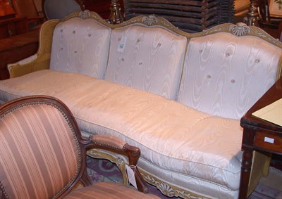Lot 532 - Provincial Louis XV Style Painted and Caned...