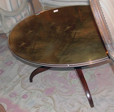 Lot 537 - Regency Style Brass Top Mahogany Coffee Table...