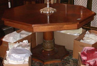 Lot 421 - Neoclassical Style Mahogany Octagonal Center...