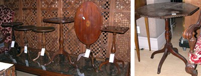 Lot 242 - Seven Georgian Style Mahogany Drinks Tables...