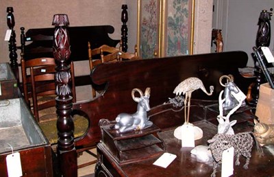 Lot 164 - Victorian Style Mahogany Four-Post Double Bed...