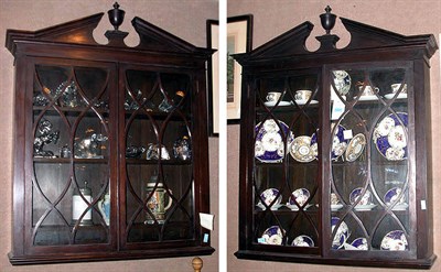 Lot 285 - Pair of Georgian Style Mahogany Hanging...