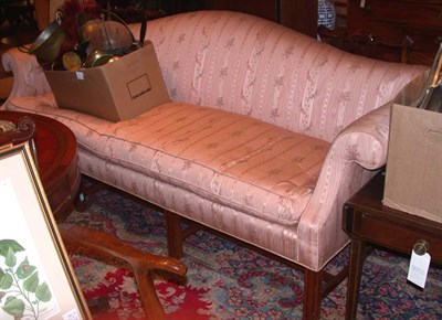 Lot 502 - Georgian Style Mahogany Camel Back Sofa Length...