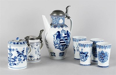Lot 2481 - Meissen Style Blue and White Porcelain...