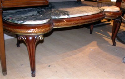 Lot 143 - Louis XV Style Marble Top Walnut Reniform...
