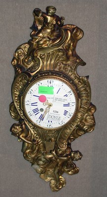 Lot 1226 - Louis XV Style Gilt-Bronze Cartel Clock Signed...