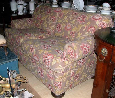 Lot 196 - Upholstered Two-Seat Sofa Modern Length 6 feet.