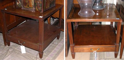 Lot 181 - Pair of Neoclassical Style Fruitwood Two-Tier...