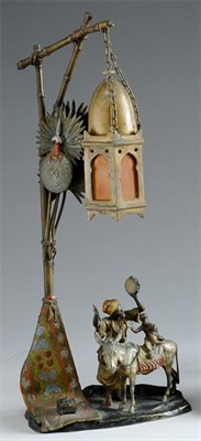 Lot 2500 - Austrian Cold Painted Bronze Figural Lamp In...