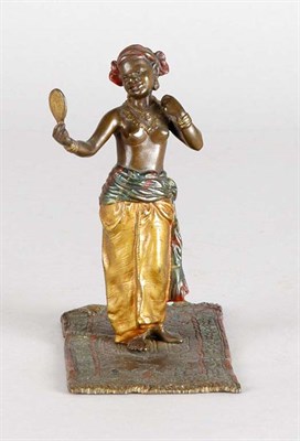 Lot 2510 - Austrian Cold Painted Bronze Figure In the...