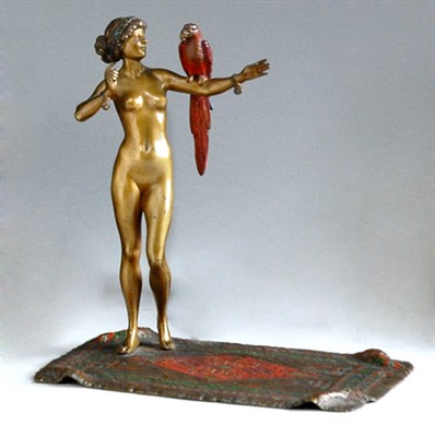 Lot 2507 - Austrian Cold Painted Metal Figure Of a female...