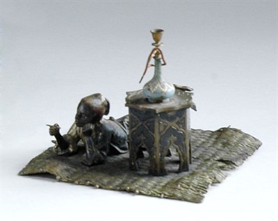 Lot 2515 - Austrian Cold Painted Bronze Figural Inkwell...