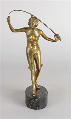 Lot 2196 - Art Deco Gilt-Bronze and Marble Figure In the...