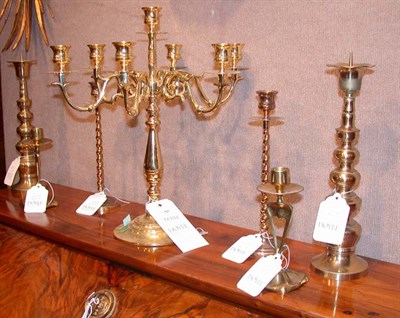 Lot 527 - Miscellaneous Group of Three Pairs of Brass...