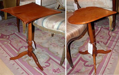 Lot 536 - Two Fruitwood Drinks Tables Comprising one...
